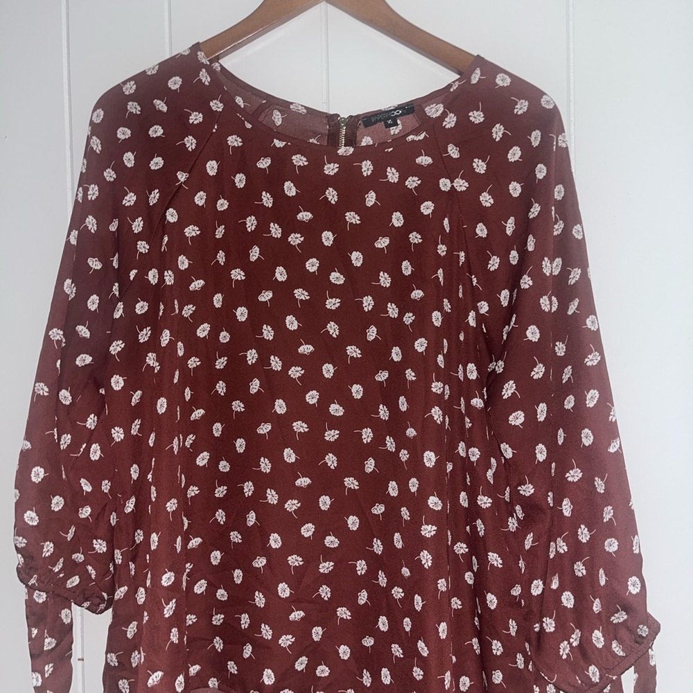 Papermoon Brown and White Floral Blouse